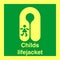 IMO SOLAS IMPA Safety Sign Image - Childs Lifejacket emergency