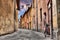 Imola, Bologna, Italy: narrow street in the old town