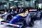 Imola, Italy 28 April 2019: the winning Formula one car Williams FW14 during the historic Minardi Day