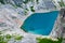 Imotski Blue Lake in Limestone Crater near Split