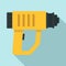 Impact drill icon, flat style