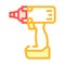 impact wrench color icon vector illustration
