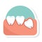 impacted tooth. Vector illustration decorative design