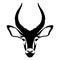 Impala buck head face vector style Flat