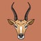 Impala head vector illustration