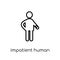 impatient human icon. Trendy modern flat linear vector impatient