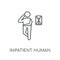 impatient human linear icon. Modern outline impatient human logo