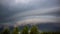 The impending squall, storm and rain. Steppe approaching storm, thunderstorm, tornado, mesocyclone, climate, shelf cloud