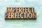 Imperfect perfection word abstract