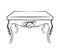 Imperial royal table with luxurious damask ornaments