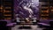 Imperial Stout Room: Elegant Lounge With Purple Velvet Sofa And Abstract Texture Art