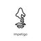 Impetigo icon. Trendy modern flat linear vector Impetigo icon on