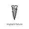 Implant Fixture icon. Trendy modern flat linear vector Implant F