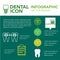 Implant teeth infographic icon simple vector concept