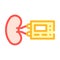 Implantable artificial kidney color icon vector illustration