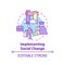 Implementing social change concept icon