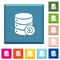 Import database white icons on edged square buttons
