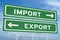 Import or export concept
