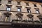 Important and historical facade completely frescoed, in Florence.