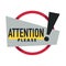 Important message, attention please isolated icon, business marketing