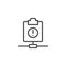 Important network clipboard line icon