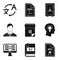 Important paper icons set, simple style