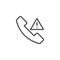 Important phone call outline icon