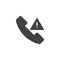 Important phone call vector icon