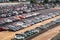 Imported cars at the Port Of Southampton