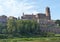 Imposing cathedral of Saint Cecilia to Albi in France.