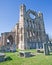 The imposing east front of Elgin Cathedral.