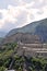 The imposing fortress-prison of the town of Bard in Aosta Valley in Italy