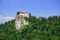 The imposing medieval castle from Bled