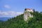 The imposing medieval castle from Bled
