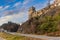 Imposing medieval castle ruins in Weitenegg.  Wachau valley, Austria