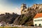 Imposing medieval castle ruins in Weitenegg.  Wachau valley, Austria