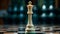 Imposing Monumentality: King Pawn Chess Piece In Tenebrism Style