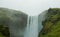 The imposing Skogafoss waterfall in Iceland