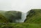 The imposing Skogafoss waterfall in Iceland