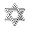 Impossible star of David. Vector