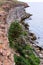 An impregnable precipitous rocky shore in the eastern Crimea