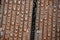 Impregnated wood lets water drip off and doesnÂ´t allow dirt to adhere, wooden terrace after a rain outside with small drops of