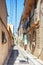 Impression of the narrow streets in the old center of Antibes