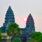 Impressionism photography vista of sunrise at Angkor Wat in Cambodia, Southeast Asia