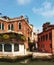 Impressionism Scene of Venice Buildings Along Canal