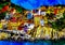 An impressionist image of a town in the Italian national park of Cinque Terre, Italy