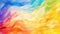 impressionist watercolor painting of rainbow flag for pride month celebration