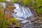 Impressionistic Style Artwork of an Autumn Waterfall