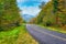 Impressionistic Style Artwork of Roadway Meandering Through the Autumn Appalachian Mountains Along the Blue Ridge Parkway