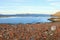 Impressive Aerial View of Lake Titicaca and the City of Puno View from the Condor Hill View Point in Puno, Peru